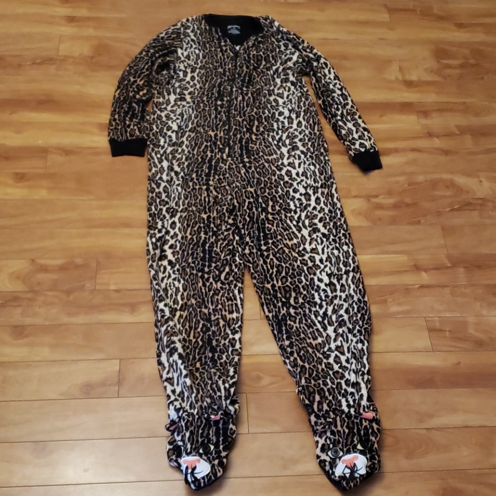 Nick and Nora leopard onesie